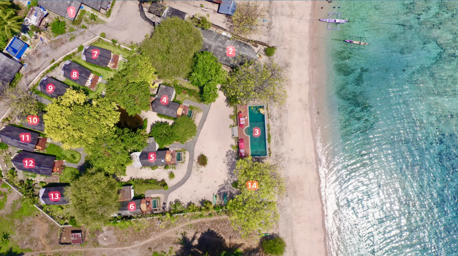 Moko Alor Dive Resort site map
