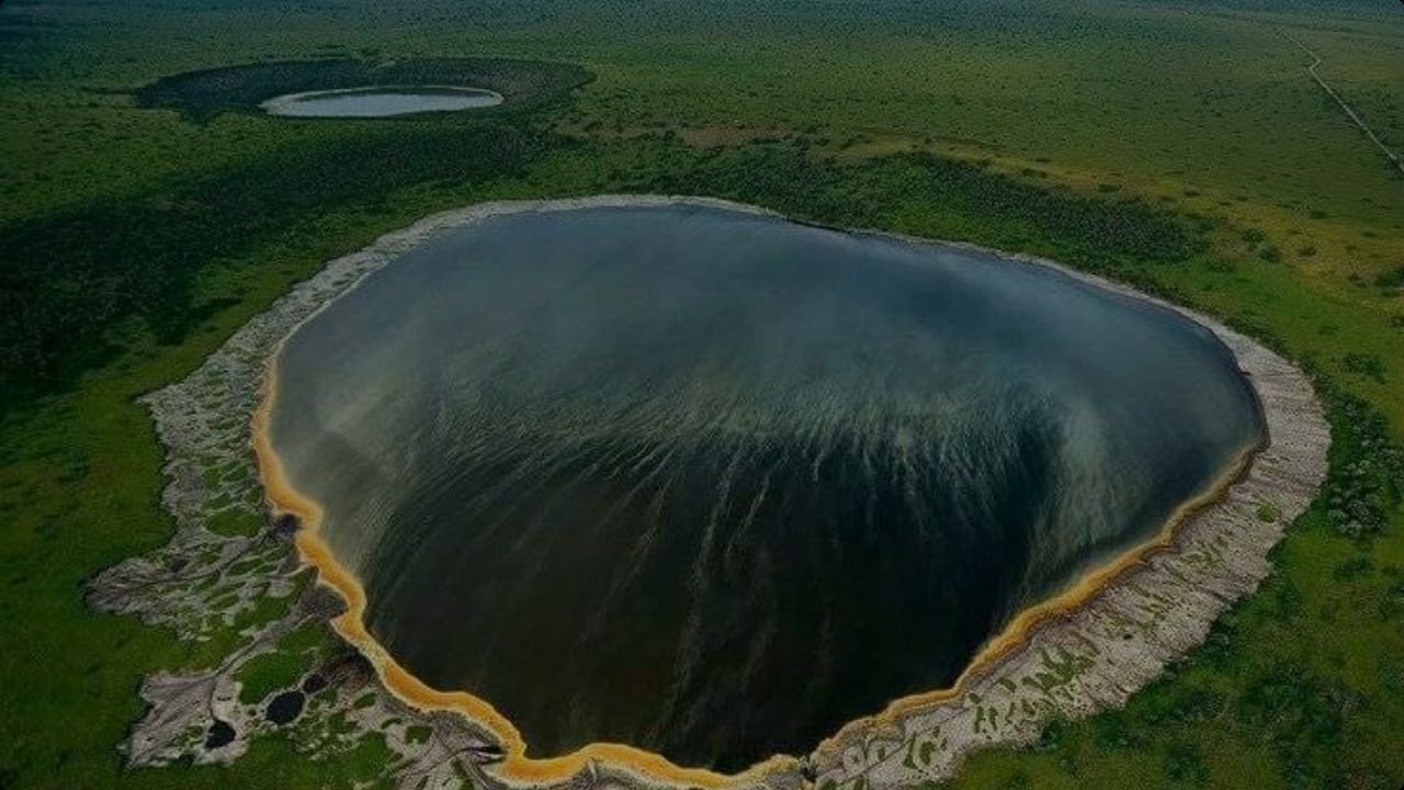 Aerial view of the Ngorongoro Crater, Tanzania